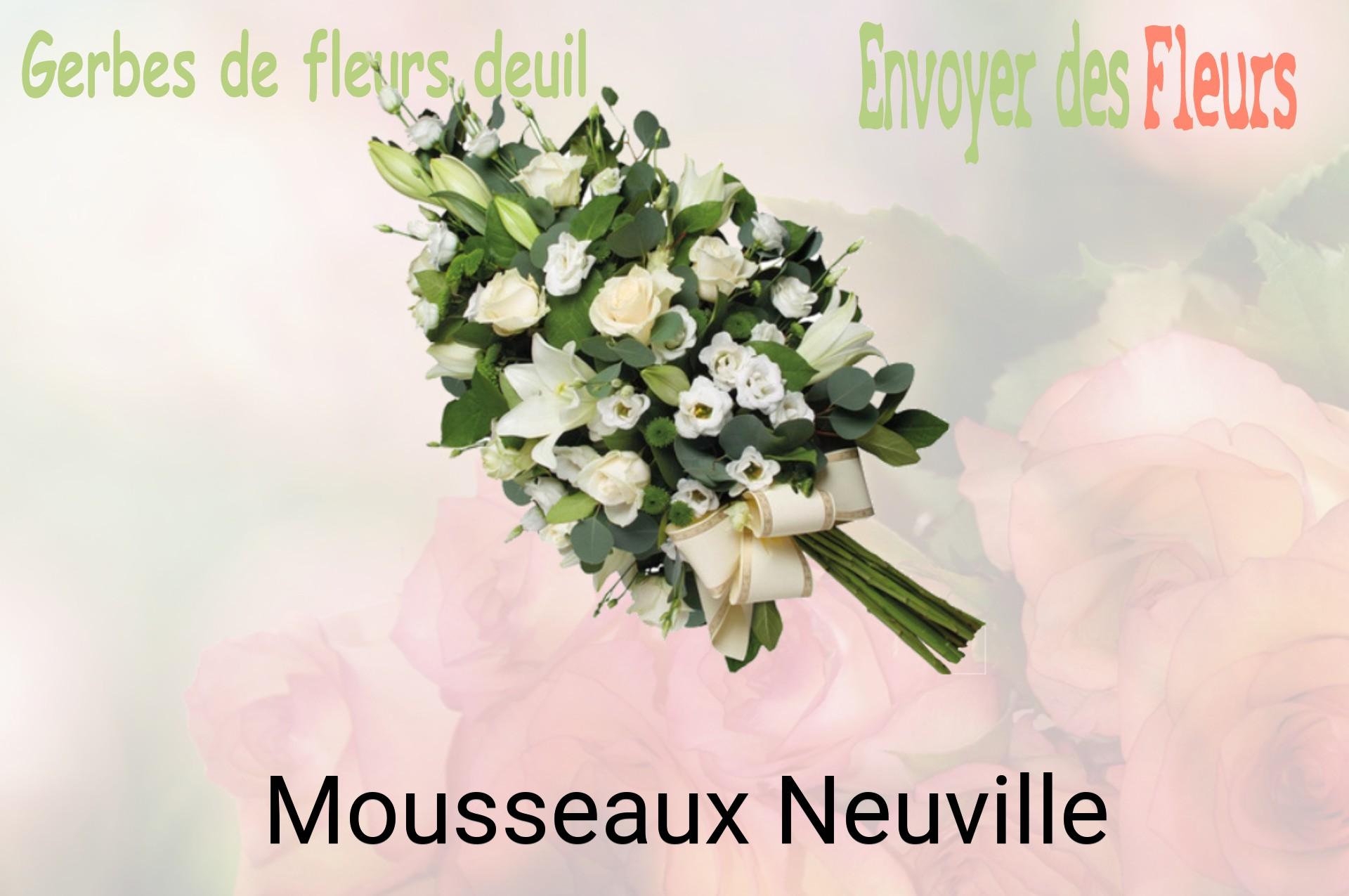 Gerbe de fleurs de deuil livrée à Mousseaux-Neuville